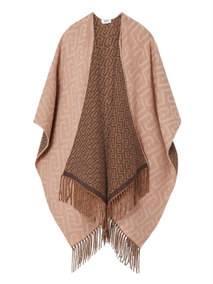 Liu Jo Poncho Jacquard Con Monogramma LiuJo - Cammello