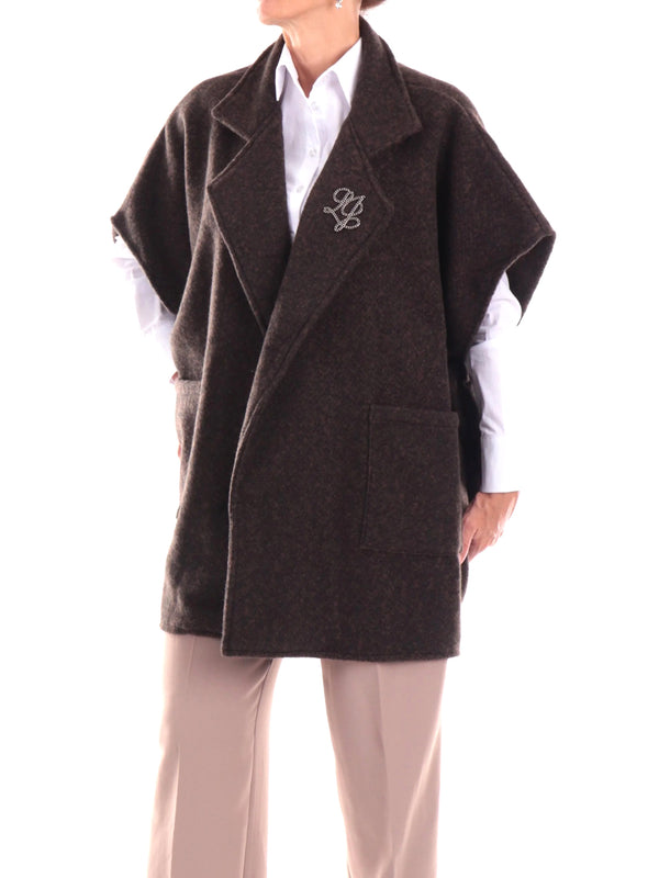 LIU JO SOFT1 Poncho Gilet Liu Jo - Marrone