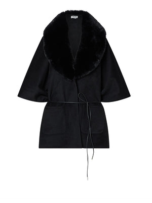 LIU JO SOFT1 Poncho In Montone Sintetico Liu Jo - Nero