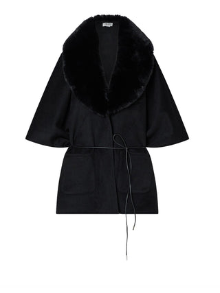 LIU JO SOFT1 Poncho In Montone Sintetico Liu Jo - Nero
