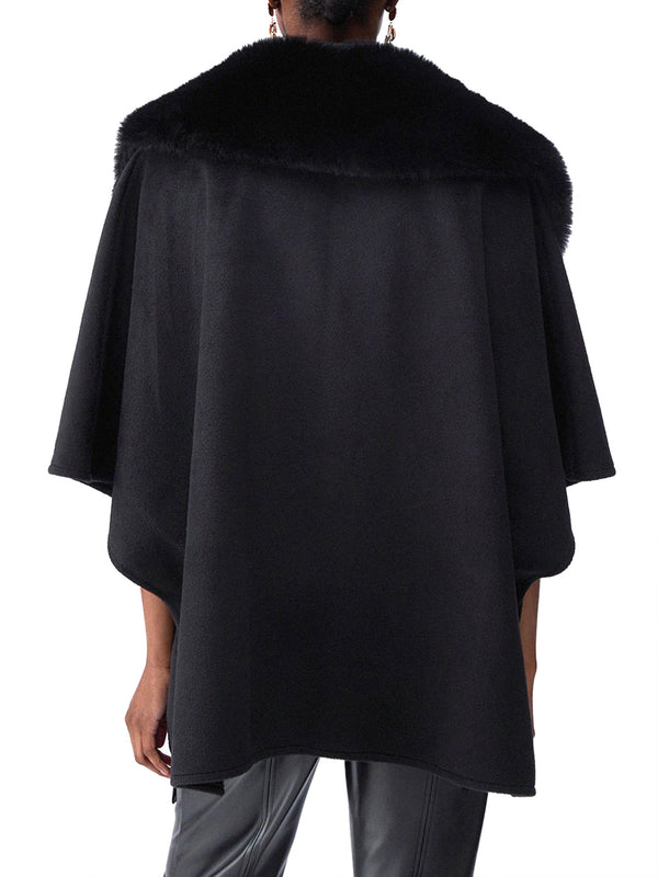 LIU JO SOFT1 Poncho In Montone Sintetico Liu Jo - Nero