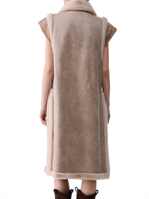 LIU JO SOFT1 Poncho GiletIn Montone Liu Jo - Burro