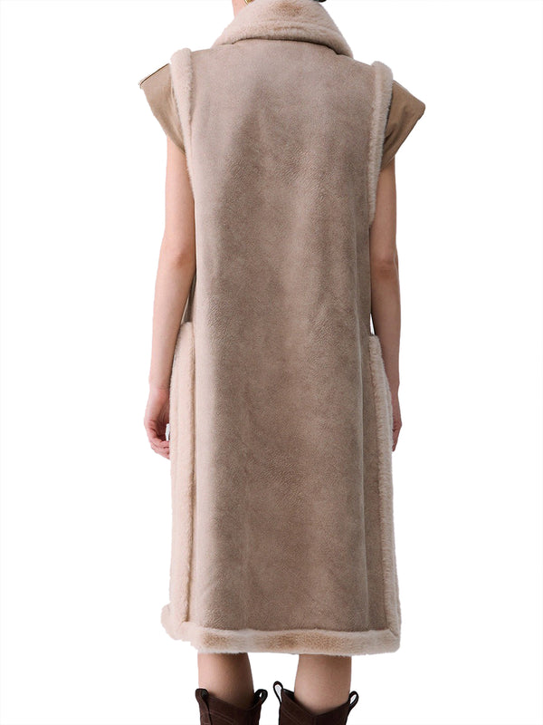 LIU JO SOFT1 Poncho GiletIn Montone Liu Jo - Burro