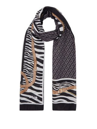 LIU JO SOFT1 Sciarpa Animalier Con Cinturini Liu Jo - Nero