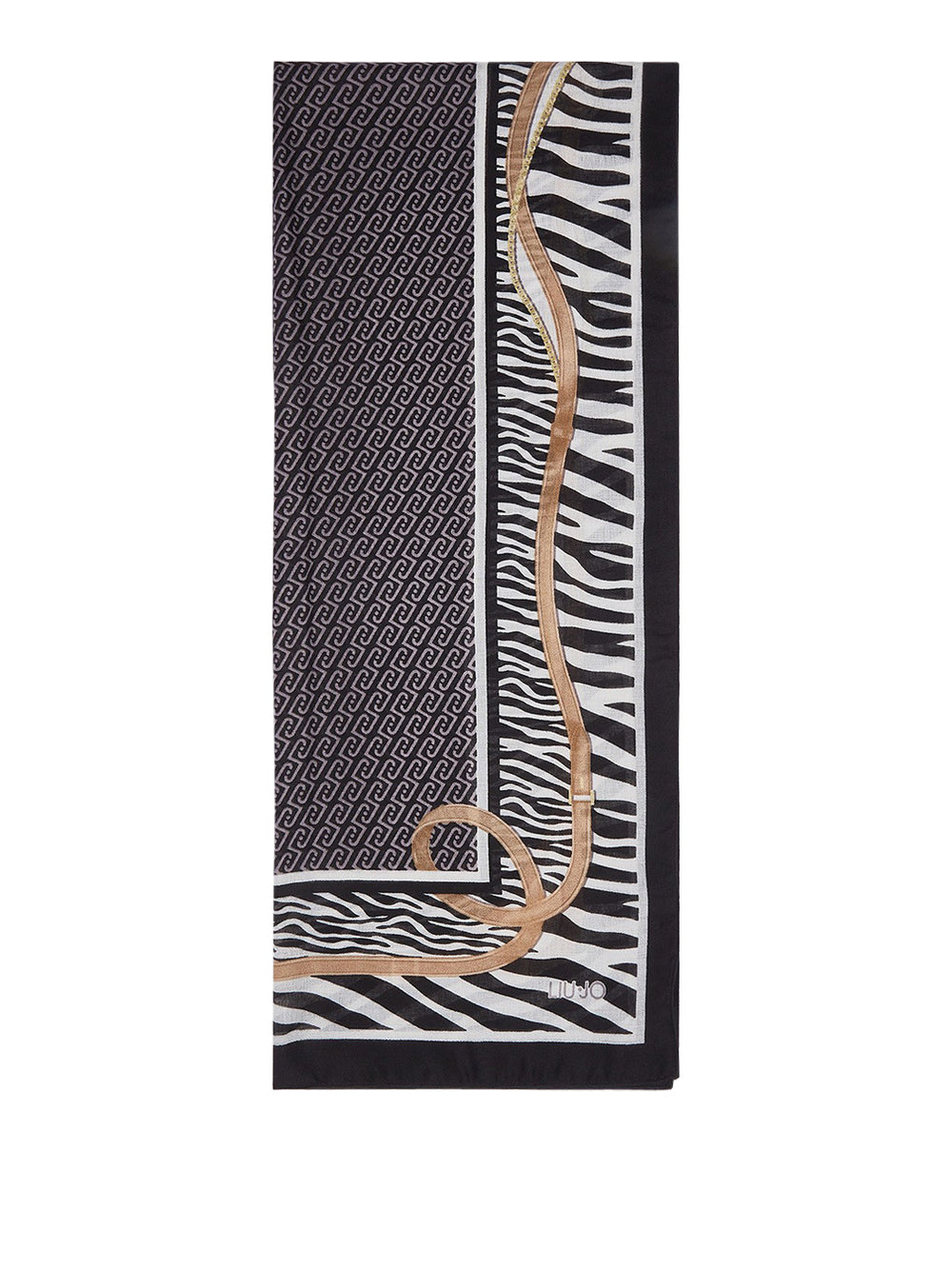 LIU JO SOFT1 Sciarpa Animalier Con Cinturini Liu Jo - Nero