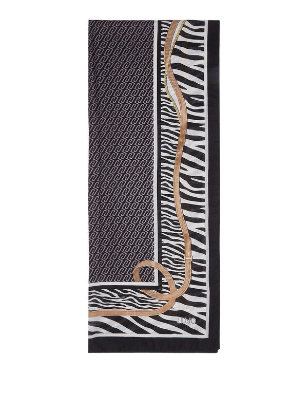 LIU JO SOFT1 Sciarpa Animalier Con Cinturini Liu Jo - Nero