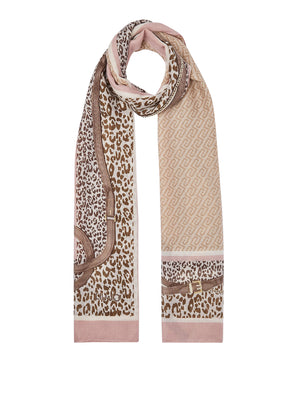LIU JO SOFT1 Sciarpa Animalier Con Cinturini Liu Jo - Rosa Cameo