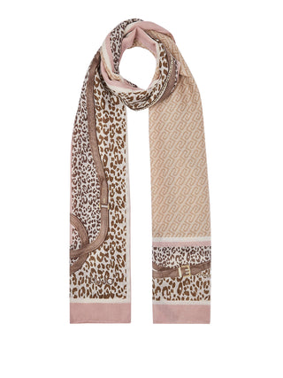 LIU JO SOFT1 Sciarpa Animalier Con Cinturini Liu Jo - Rosa Cameo