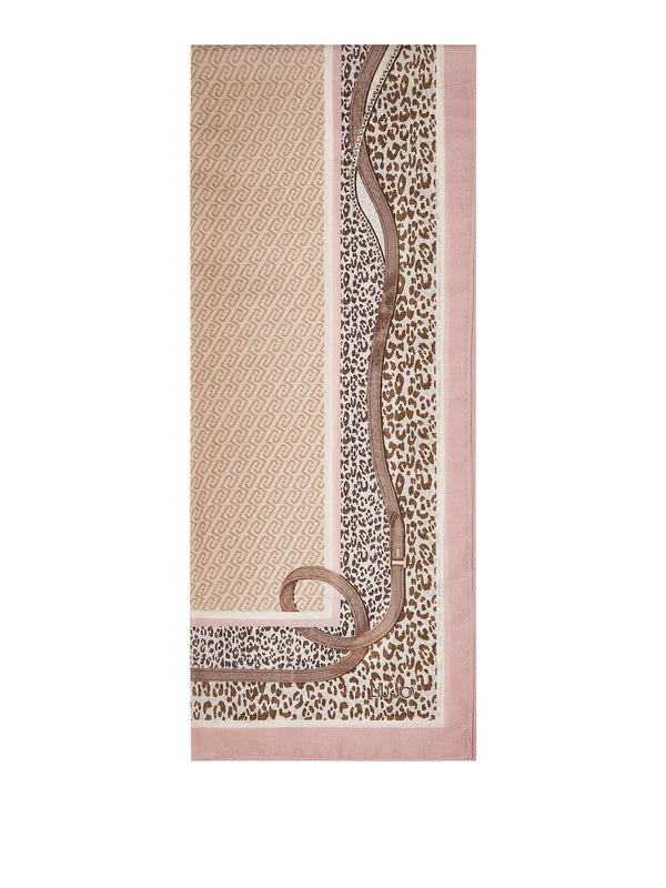 LIU JO SOFT1 Sciarpa Animalier Con Cinturini Liu Jo - Rosa Cameo