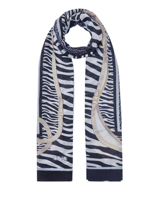 LIU JO SOFT1 Sciarpa Animalier Con Cinturini Liu Jo - Blu