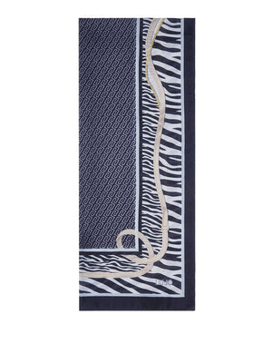 LIU JO SOFT1 Sciarpa Animalier Con Cinturini Liu Jo - Blu