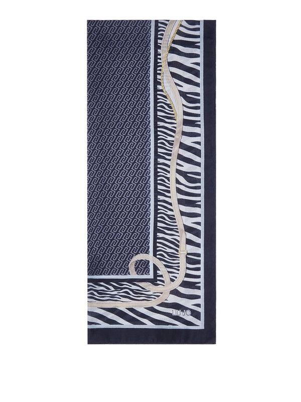 LIU JO SOFT1 Sciarpa Animalier Con Cinturini Liu Jo - Blu