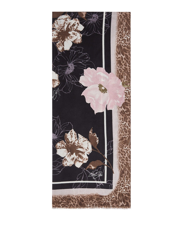 LIU JO SOFT1 Sciarpa Con Fiori Liu Jo - Cammello