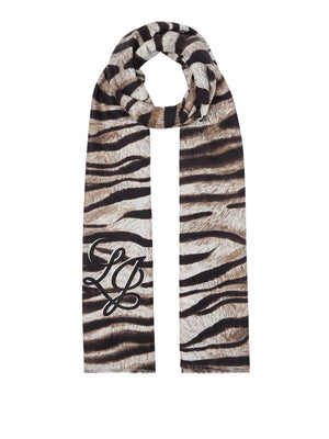 LIU JO SOFT1 Sciarpa Animalier Zebrata Liu Jo - Cammello