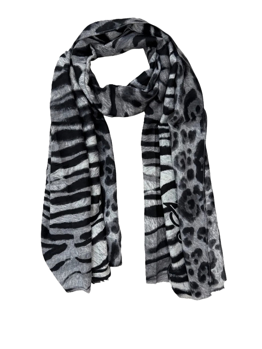 LIU JO SOFT1 Sciarpa Animalier Zebrata Liu Jo - Nero