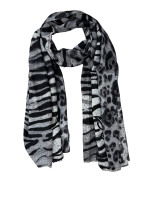 LIU JO SOFT1 Sciarpa Animalier Zebrata Liu Jo - Nero