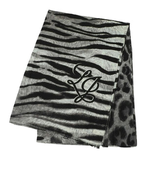 LIU JO SOFT1 Sciarpa Animalier Zebrata Liu Jo - Nero