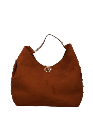 LIUJO ACCESSORI1 Borsa A Mano Liu Jo Hobo Grande Con Borchie Marrone