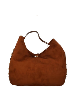 LIUJO ACCESSORI1 Borsa A Mano Liu Jo Hobo Grande Con Borchie Marrone