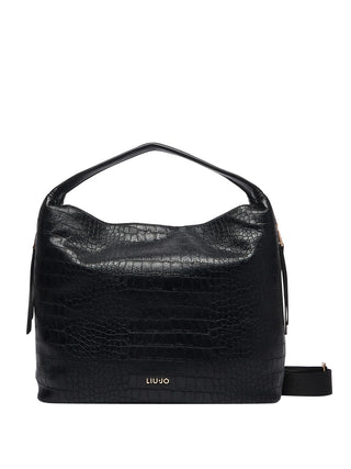 LIUJO ACCESSORI1 Borsa A Mano Liu Jo Effetto Cocco Nero