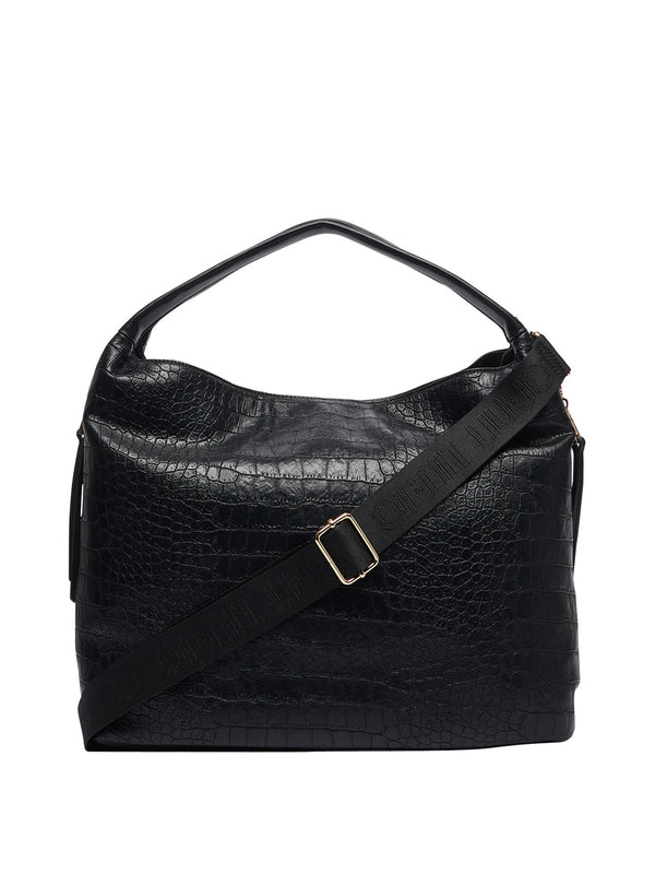LIUJO ACCESSORI1 Borsa A Mano Liu Jo Effetto Cocco Nero