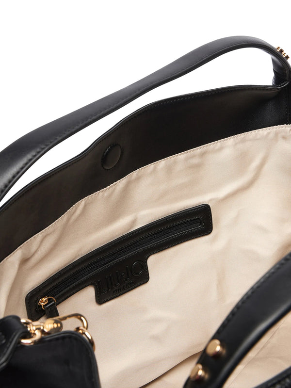 LIUJO ACCESSORI1 Borsa A Mano Liu Jo Effetto Cocco Nero