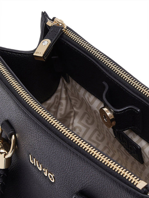 LIUJO ACCESSORI1 Borsa A Tracolla Liu Jo Logo Frontale Nero
