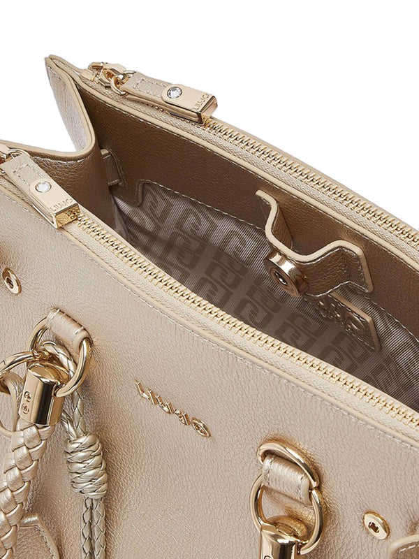 LIUJO ACCESSORI1 Borsa A Tracolla Liu Jo Logo Frontale Gold