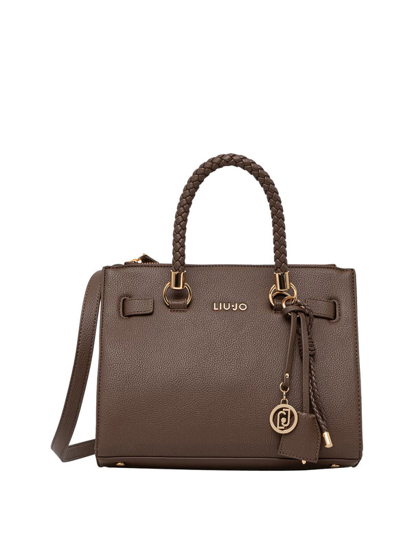 LIUJO ACCESSORI1 Borsa A Tracolla Liu Jo Logo Frontale Dark Mocha