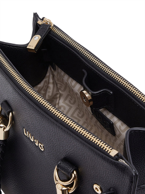 LIUJO ACCESSORI1 Borsa A Tracolla Liu Jo Logo Frontale Nero