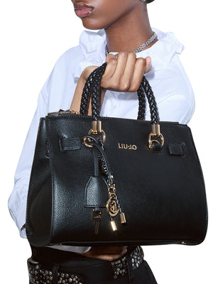 LIUJO ACCESSORI1 Borsa A Tracolla Liu Jo Logo Frontale Nero