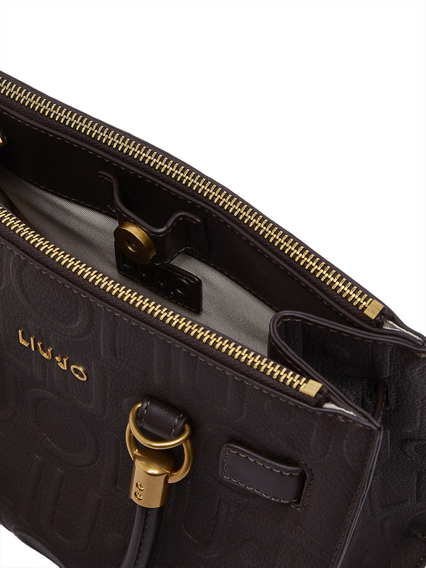 LIUJO ACCESSORI1 Borsa A Tracolla Liu Jo Logo Frontale Marrone
