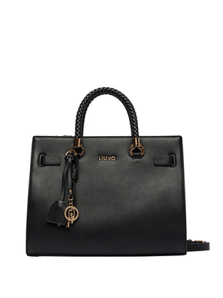 LIUJO ACCESSORI1 Borsa A Mano Liu Jo Charm Logato Nero