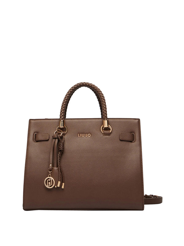 LIUJO ACCESSORI1 Borsa A Mano Liu Jo Charm Logato Marrone