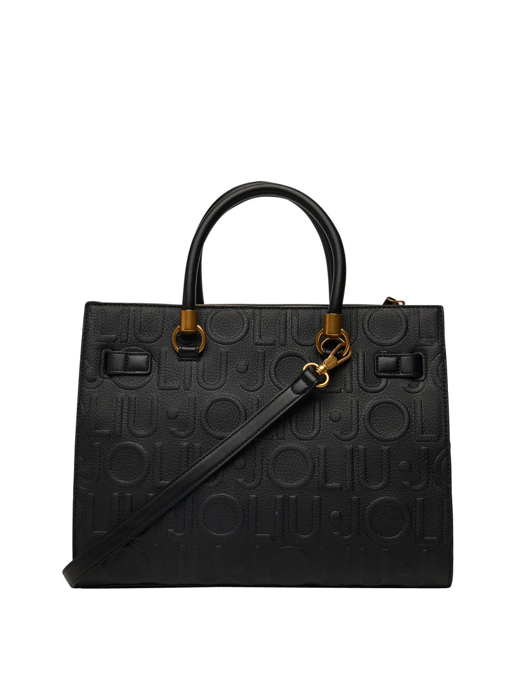 LIUJO ACCESSORI1 Borsa A Mano Liu Jo Logo Frontale Nero
