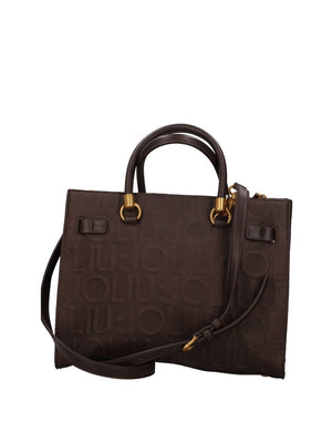 LIUJO ACCESSORI1 Borsa A Mano Liu Jo Logo Frontale Marrone