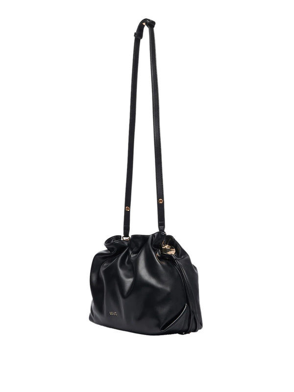 LIUJO ACCESSORI1 Borsa A Mano Liu Jo Logo Frontale Nero