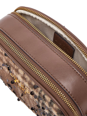 Liu Jo Borsa A Tracolla Ridhi S Con Stampa Check E Paillettes Liu Jo - Testa Di Moro