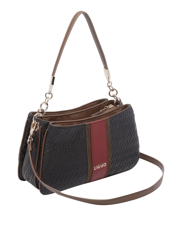 Liu Jo Borsa A Spalla Con Monogram In Rilievo Liu Jo - Deep Brown
