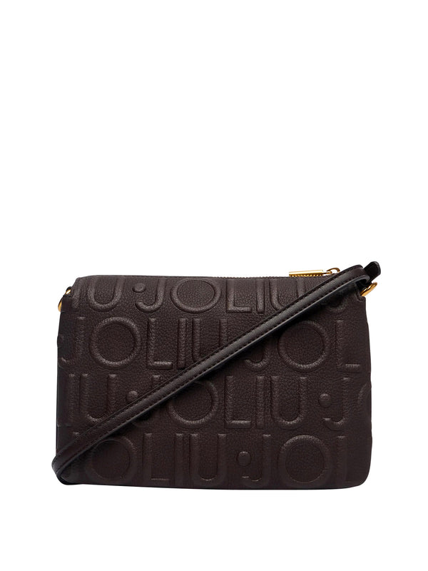 LIUJO ACCESSORI1 Borsa A Tracolla Logo Piccola Liu Jo - Marrone Scuro