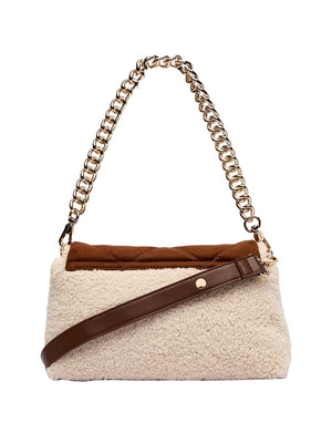 LIUJO ACCESSORI1 Borsa LaPuffy In Teddy Liu Jo - Crema