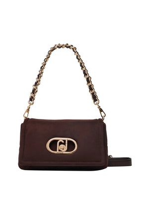 LIUJO ACCESSORI1 Borsa LaPuffy In Ecosuede Medium Liu Jo - Marrone Scuro