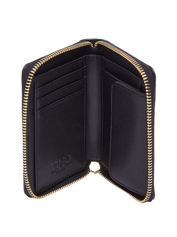 LIUJO ACCESSORI1 Portafoglio Liu Jo Logo Frontale Nero