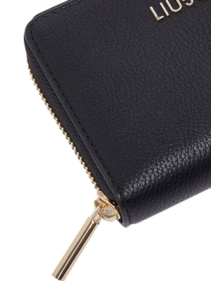 LIUJO ACCESSORI1 Portafoglio Liu Jo Logo Frontale Nero