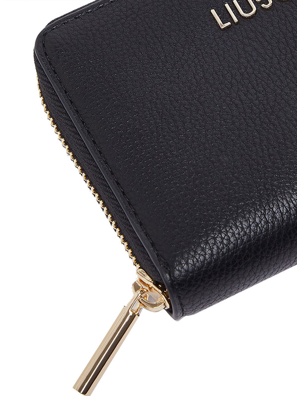 LIUJO ACCESSORI1 Portafoglio Liu Jo Logo Frontale Nero