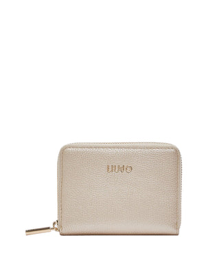 LIUJO ACCESSORI1 Portafoglio Liu Jo Logo Frontale Gold
