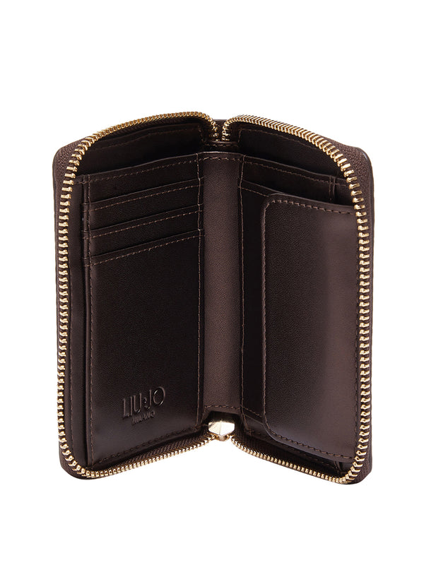LIUJO ACCESSORI1 Portafoglio Liu Jo Logo Frontale Marrone