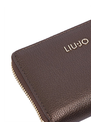LIUJO ACCESSORI1 Portafoglio Liu Jo Logo Frontale Marrone