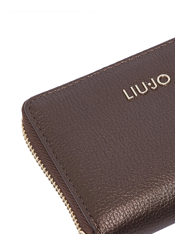 LIUJO ACCESSORI1 Portafoglio Liu Jo Logo Frontale Marrone