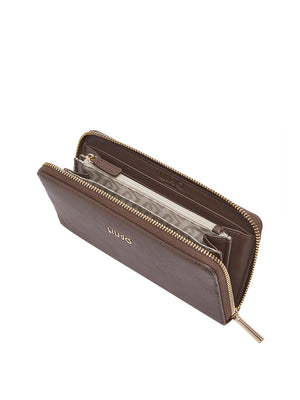 LIUJO ACCESSORI1 Portafoglio Liu Jo Logo Frontale Dark Mocha